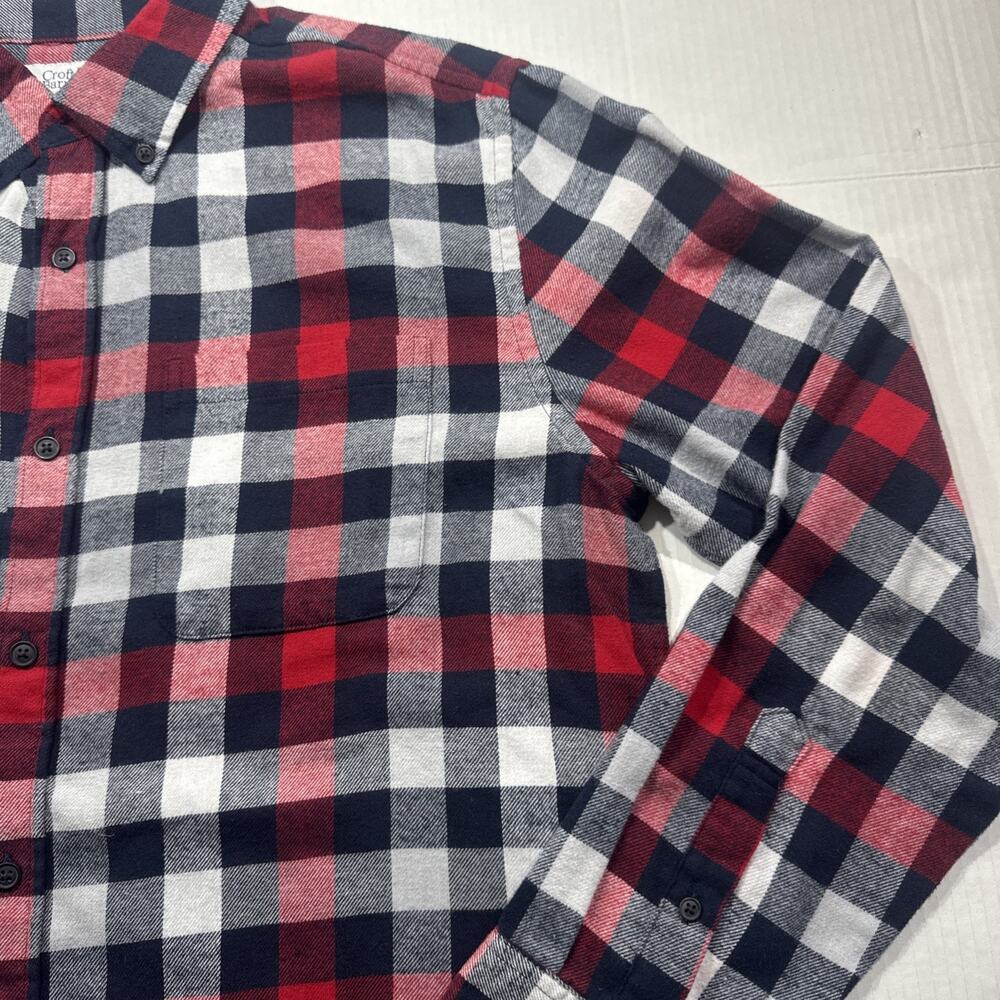Croft & Barrow Flannel Shirt Mens Large Button Down Long Sleeve Plaid - Picture 7 of 10